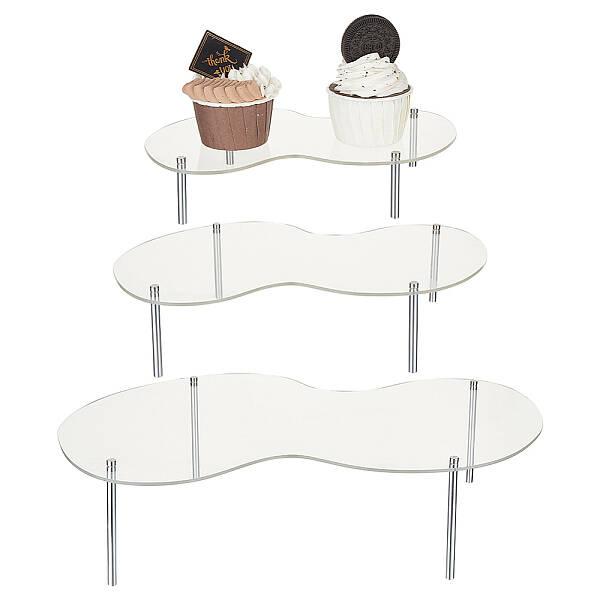 3 Sets 3 Styles Acrylic Cupcake Riser Holder