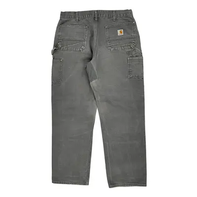 Carhartt Double Knee Carpenter Trousers - 34? Waist Grey Cotton