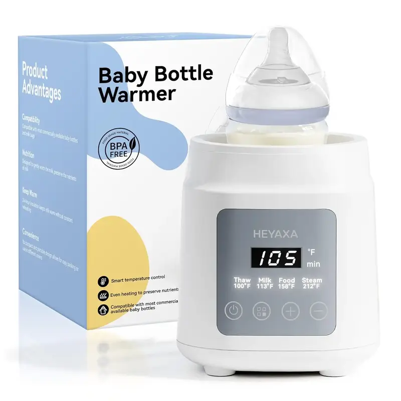 Heyaxa Bottle Warmer with LED Screen - Perfect for Keeping Milk at Precise Temperature Bottle Warmer with Timer feeding Multi...