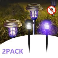 2/4 Pcs Solar Bug Zapper Waterproof Outdoor Mosquito Zapper Mosquito Killer and Lighting Mosquito Repellent Lamp for Indoor O...