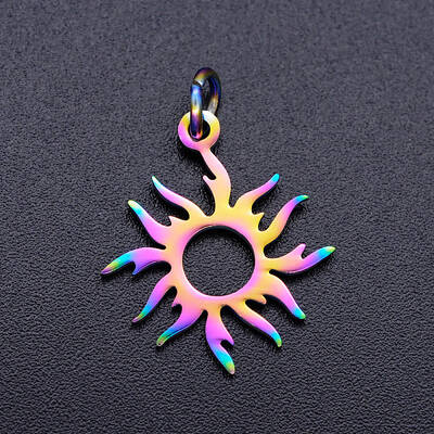 Ion Plating(IP) 304 Stainless Steel Solar Eclipse Pendants