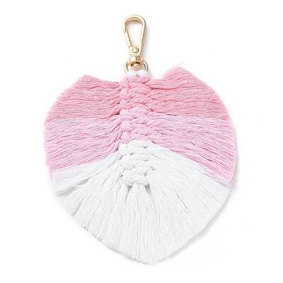 Handmade Braided Macrame Cotton Thread Leaf Pendant Decorations
