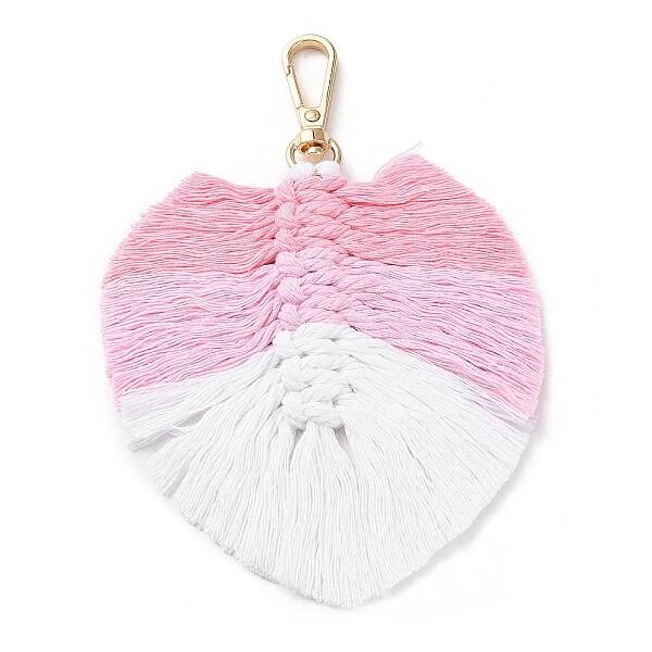 Handmade Braided Macrame Cotton Thread Leaf Pendant Decorations
