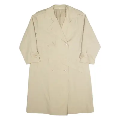 Womens Trench Coat Beige 90s UK 14
