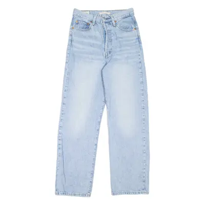 LEVI'S Ribcage BIG E Womens Jeans Blue Relaxed Straight Stone Wash W27 L29
