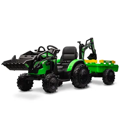 Garvee 3-in-1 Ride-On Tractor For Kid Age 3+,max 66 lbs, 24V Electric, Excavator & Bulldozer, Remote Control, LED, Music, USB...
