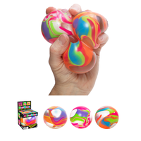 Schylling NeeDoh Marbleez - The squishy marble with a jelly twist - Glass like swirled globe - One random color - Ages 3+