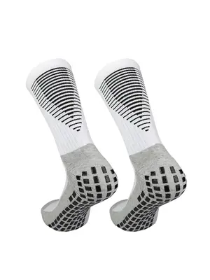 Unisex Colorblock Print Training Athletic Crew Socks, Summer Breathable Athletic Socks, Non-slip Soccer Grip Socks for Men & ...