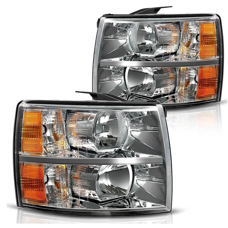 YITAMOTOR® 2007-2013 Chevy Silverado 1500 Headlamp Smoke Lens Headlight Assembly