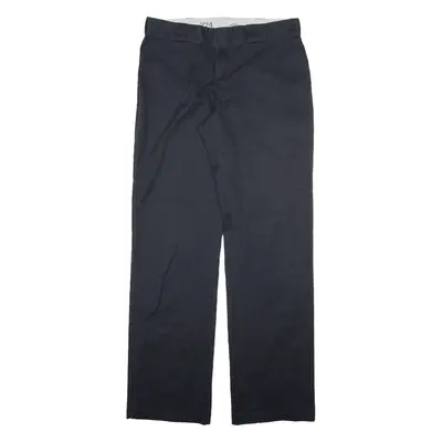 DICKIES Womens Trousers Blue Regular Straight W32 L34