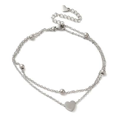 304 Stainless Steel 2-strand Chain Bracelets