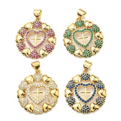 Rack Plating Brass Cubic Zirconia Pendants