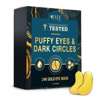 24K Gold Eye Mask with Collagen and Hyaluronic Acid (15 Pairs)