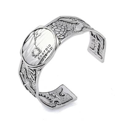 Constellation Alloy Open Cuff Bangles for Women Men