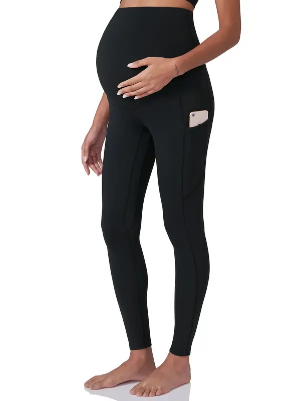 POSHDIVAH Women's Maternity Workout Leggings Over The Belly Pregnancy Yoga Pants with Pockets Soft Activewear Work Pants preg...