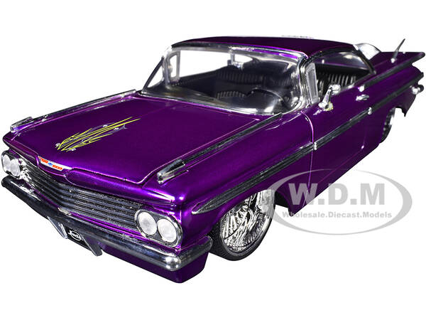 1959 Chevrolet Impala Lowrider Candy Purple with DUB Wire Wheels \