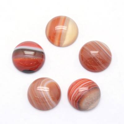 Natural Red Banded Agate Cabochons