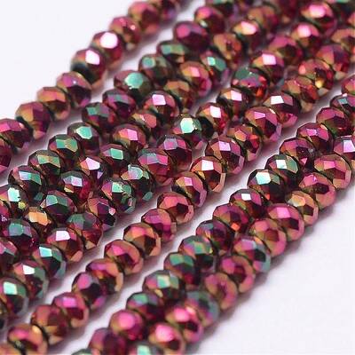 Electroplate Glass Beads Strands