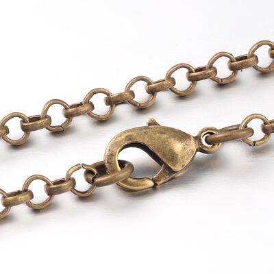 Iron Cross Chain Rolo Chain Necklace Making