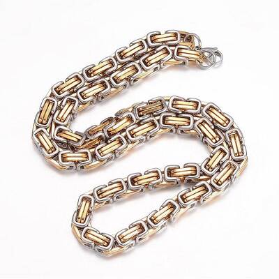 201 Stainless Steel Byzantine Chain Necklaces