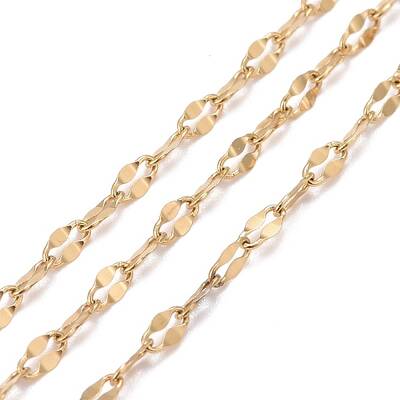 PVD Vacuum Plating 304 Stainless Steel Dapped Chains