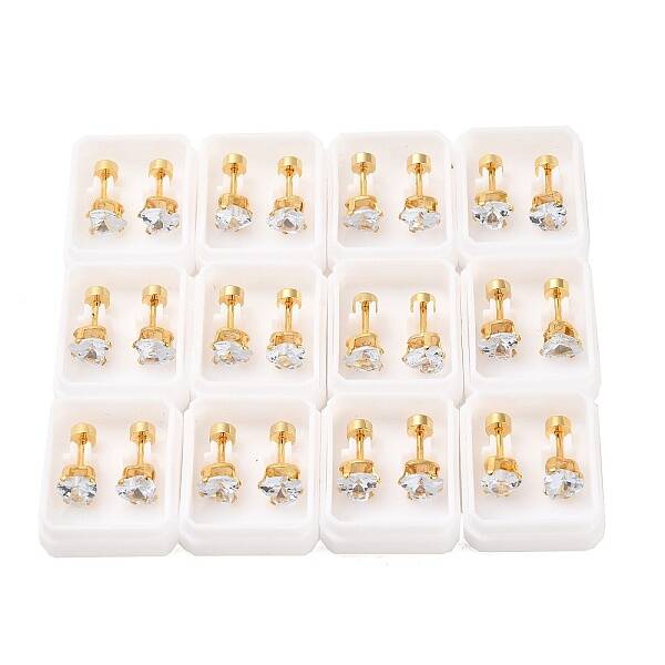 Heart Glass Ear Fake Plugs