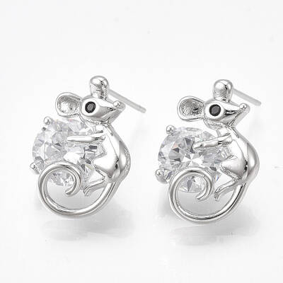 Brass Stud Earrings