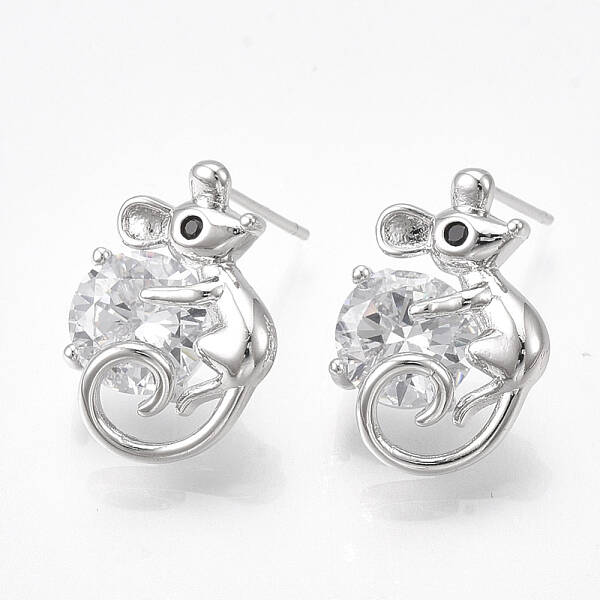 Brass Stud Earrings