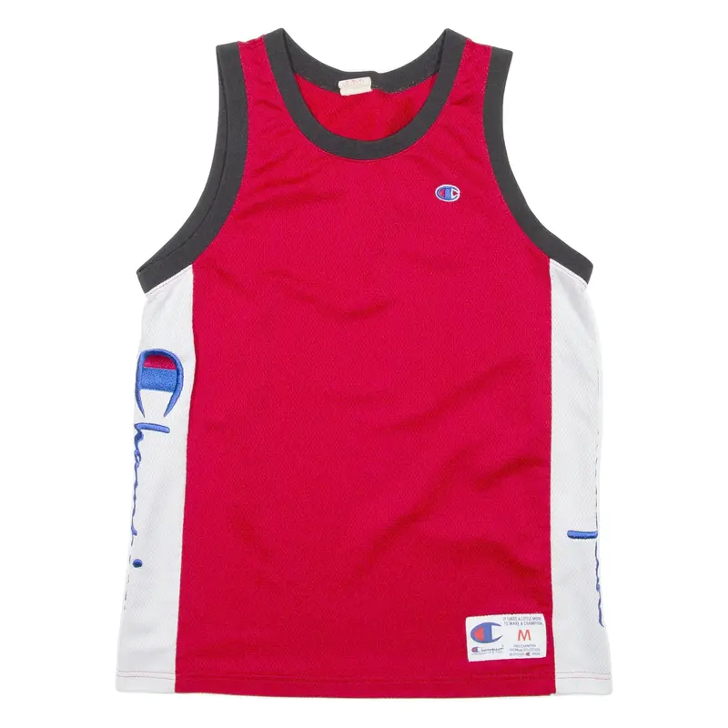 CHAMPION Mens Vest Red Sleeveless Crew Neck M