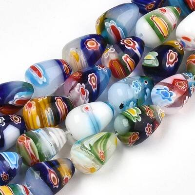 Handmade Millefiori Glass Beads Strands