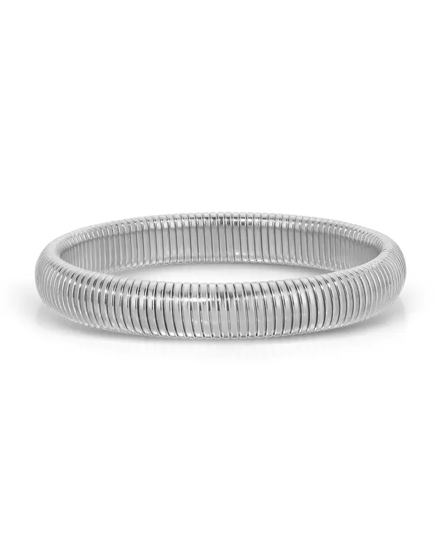 Brandon Bangle | Metal Color: Silver