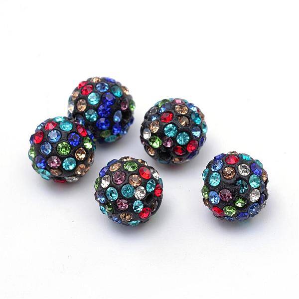 Polymer Clay Pave Rhinestone Beads