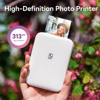 HPRT MT53 Mini Bluetooth Photo Printer, Portable Wireless 2x3 Inch Sticker Printer, Instant Color Photos, Compatible with iPh...
