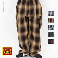 FB COUNTY Men's Cargo Checker Pants FBCOUNTY Pajama Pants 6 Pockets Drawstrings Elastic Waist Hip Hop Harem Casual Pants Part...
