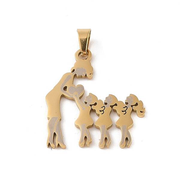 Mother's Day Ion Plating(IP) 304 Stainless Steel Pendants