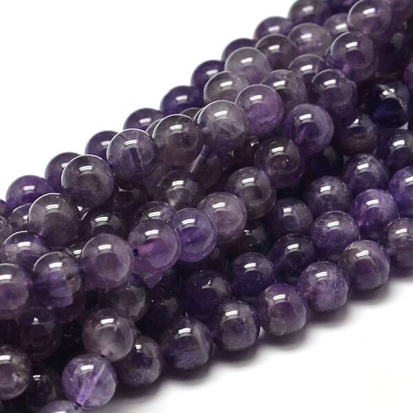 Natural Amethyst Round Bead Strands