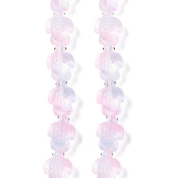 Transparent Glass Enamel Beads Strands