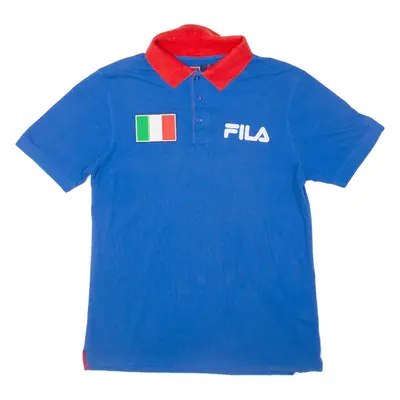 FILA Italia Mens Polo Shirt Blue M