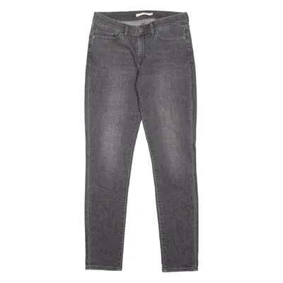 LEVI'S 711 Womens Jeans Grey Slim Skinny Stone Wash W28 L32