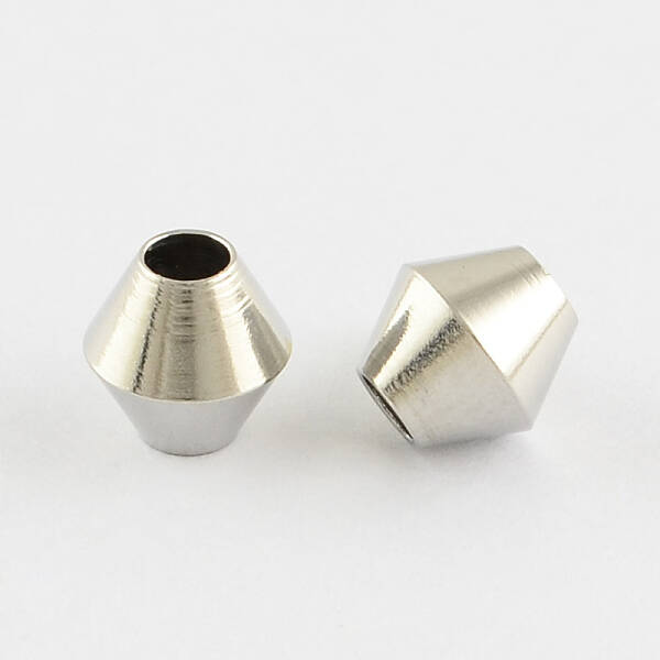 Tarnish Resistant Stainless Steel Bicone Beads