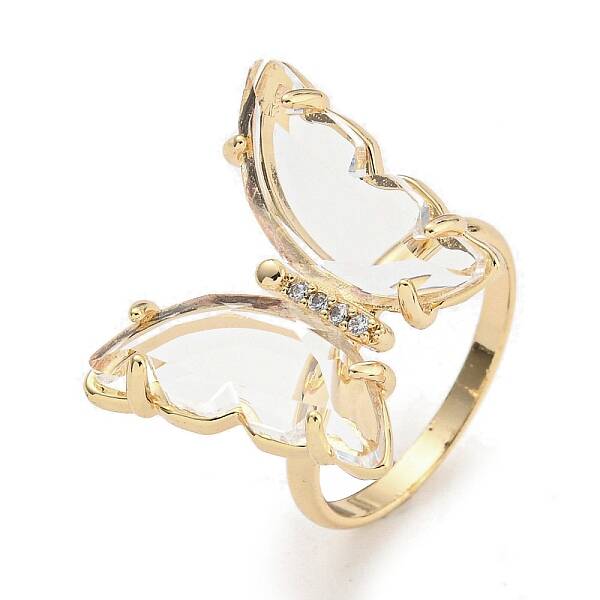 Brass Micro Pave Cubic Zirconia Rings