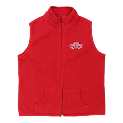 Harley Davidson Fleece Gilet - Medium Red Polyester