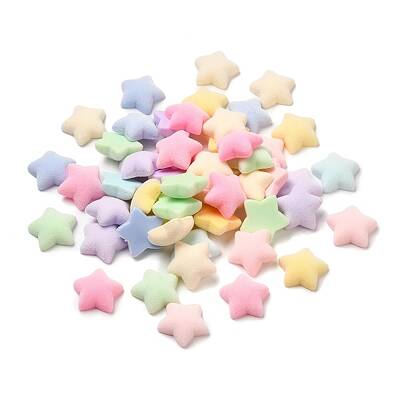 Flocky Acrylic Cabochons