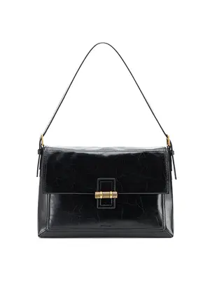 Smting Flap Bag with Bamboo Slips Lock