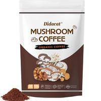 Didacat Mushroom Coffee, Organic Instant Coffee with Cordyceps, Lion'S Mane, Turkey tail and more for Better Energy, Focus Be...