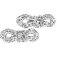 Rhinestone Round Shoe Laces, 2 Counts Crystal Rhinestone Glitter Rope Shoelaces Drawstring Cords Replacement, Party Decoratio...