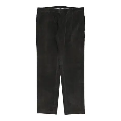 Dolce & Gabbana Slim Fit Cord Trousers - 37W 32L Black Cotton