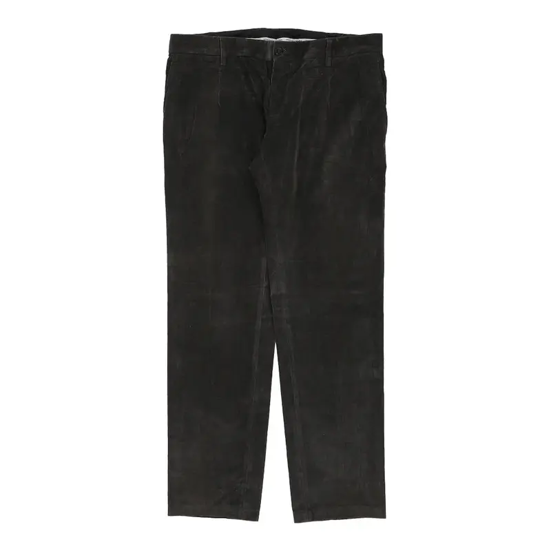 Dolce & Gabbana Slim Fit Cord Trousers - 37W 32L Black Cotton