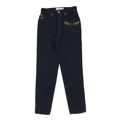 Roccobarocco Trousers - 28W UK 10 Navy Cotton | Size: UK 10