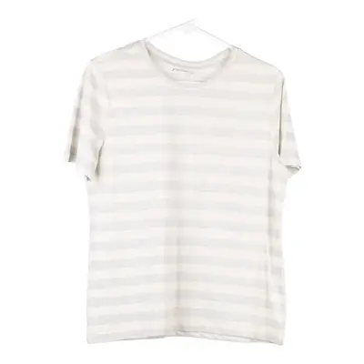 Jdy Striped Top - Large White Cotton